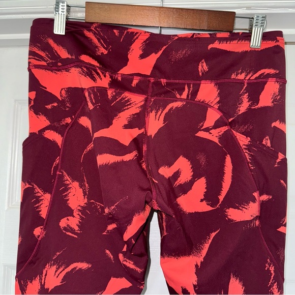 Lululemon Fast and Free Leggings Coral Deep Ruby 12 Pockets - Picture 9 of 10